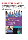 TEST BANK For Leddy & Pepper&rsquo;s Professional Nursing 10th Edition Author&colon; Lucy Hood All Chapters 1 &ndash; 22 Covered 100&percnt; Complete A&plus; Study Guide Latest Version