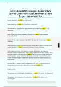 ACS Chemistry general Exam 2026  Latest Questions and Answers &lpar;100&percnt;  Expert Answers&rpar; A&plus;