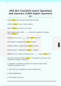 AHA BLS Exam Review2026 Latest  Questions and Answers &lpar;100&percnt; Expert  Answers&rpar; A&plus; 