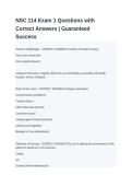 NSC 114 Exam 1 Questions with Correct Answers &vert; Guaranteed Success