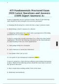 ATI Fundamentals Proctored Exam  2026 Latest Questions and Answers  &lpar;100&percnt; Expert Answers&rpar; A&plus; 