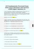 ATI Fundamentals Proctored Exam  2026 Latest Questions and Answers  &lpar;100&percnt; Expert Answers&rpar; A&plus;