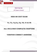 HESI RN Exit Exam V1&ndash;V8 &lpar;Complete Exams&comma; New Versions&rpar; &ndash; Verified Test Bank & Study Guide