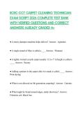 IICRC CCT CARPET CLEANING TECHNICIAN EXAM SCRIPT 2026 COMPLETE TEST BANK WITH VERIFIED QUESTIONS AND CORRECT ANSWERS ALREADY GRADED A&plus;