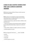 COMS 101 QUIZ CHAPTER 11 REVIEW STUDY SHEET 2026 COMPLETE QUESTIONS ANSWERS