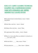 IICRC CCT CARPET CLEANING TECHNICIAN EXAMPREP 2026 COMPREHENSIVE REVIEW GUIDE WITH SCENARIOS AND VERIFIED ANSWERS FULLY SOLVED EDITION