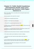Chapter 01&colon; Public Health Foundations  and Population Health 2026 Latest  Questions and Answers &lpar;100&percnt; Expert  Answers&rpar; A&plus;