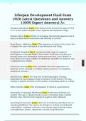 Lifespan Development Final Exam  2026 Latest Questions and Answers  &lpar;100&percnt; Expert Answers&rpar; A&plus; 