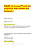 NCLEX Mechanical Ventilation &vert; 2026&sol;2027 Questions & Answers with Rationales &lpar;Converted&rpar;