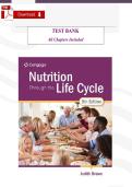 Nutrition Through the Life Cycle &lpar;8th Edition&comma; Judith E&period; Brown&rpar; &ndash; Verified Test Bank & Study Guide &lpar;All Chapters Included&rpar;