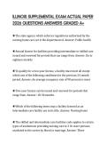 ILLINOIS SUPPLEMENTAL EXAM ACTUAL PAPER 2026 QUESTIONS ANSWERS GRADED A&plus;