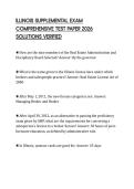 ILLINOIS SUPPLEMENTAL EXAM COMPREHENSIVE TEST PAPER 2026 SOLUTIONS VERIFIED