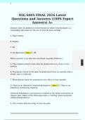 NSG 6005 FINAL 2026 Latest  Questions and Answers &lpar;100&percnt; Expert  Answers&rpar; A&plus; 