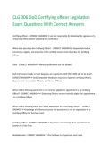 CLG 006 DoD Certifying officer Legislation Exam Questions With Correct Answers