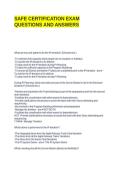 SAFE CERTIFICATION EXAM QUESTIONS AND ANSWERS&period;