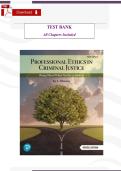 Professional Ethics in Criminal Justice&colon; Being Ethical When No One Is Looking &lpar;5th Edition&comma; Jay S&period; Albanese&rpar; &ndash; Verified Test Bank & Study Guide &lpar;All Chapters Included&rpar;