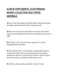 ILLINOIS SUPPLEMENTAL EXAM PREMIUM REVIEW COLLECTION 2026 TESTED MATERIALS