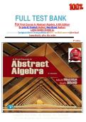       FULL TEST BANK For First Course In Abstract Algebra&comma; A 8th Edition By John B&period; Fraleigh &lpar;Author&rpar;&comma; Neal Brand &lpar;Author&rpar;   Latest Update Graded A&plus;