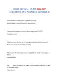 OSHA 30 FINAL EXAM 2026-2027 QUESTIONS AND ANSWERS GRADED A&plus;