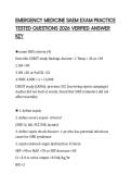EMERGENCY MEDICINE SAEM EXAM PRACTICE TESTED QUESTIONS 2026 VERIFIED ANSWER KEY