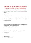 CHEMISTRY 141 FINAL EXAM &lpar;2026-2027&rpar; QUESTIONS AND ANSWERS GRADED A&plus;