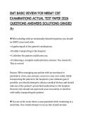 EMT BASIC REVIEW FOR NREMT CBT EXAMINATIONS ACTUAL TEST PAPER 2026 QUESTIONS ANSWERS SOLUTIONS GRADED A&plus;