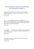 CEM 100 EXAM 1 &lpar;2026-2027&rpar; QUESTIONS AND ANSWERS GRADED A&plus;