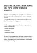 ENG 115 UNIT 1 MILESTONE 1 REVIEW PACKAGE 2026 TESTED QUESTIONS ACCURATE RESPONSES