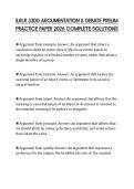 ILRLR 3300 ARGUMENTATION & DEBATE PRELIM PRACTICE PAPER 2026 COMPLETE SOLUTIONS