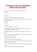 CSE 360 EXAM &vert; LATEST STUDY &vert; QUESTIONS AND ANSWERS &vert; 2026 STUDY UPDATES