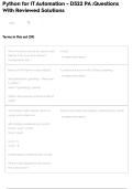 Python for IT Automation - D522 PA &colon;Questions With Reviewed Solutions