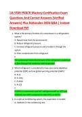 UA STAR HVACR Mastery Certification Exam  Questions And Correct Answers &lpar;Verified  Answers&rpar; Plus Rationales 2026 Q&A &vert; Instant  Download Pdf 