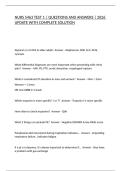 NURS 5463 TEST 1 &vert; QUESTIONS AND ANSWERS &vert; 2026 UPDATE WITH COMPLETE SOLUTION