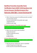 Backflow Prevention Assembly Tester  Certification Exam &lpar;ASSE 5110&rpar; Questions And  Correct Answers &lpar;Verified Answers&rpar; Plus  Rationales 2026 Q&A &vert; Instant Download Pdf 