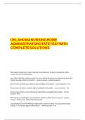 OKLAHOMA NURSING HOME ADMINISTRATOR STATE TEST WITH COMPLETE SOLUTIONS&period;