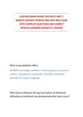 CERTIFIED BRAIN INJURY SPECIALIST PART 1 NEWEST UPDATED VERSION 2026 2027 REAL EXAM WITH COMPLETE QUESTIONS AND CORRECT DETAILED ANSWERS ALREADY A&plus; GRADED