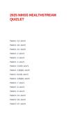 2025 NIHSS HEALTHSTREAM QUIZLET