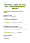 TTU ISQS 3344 FLAMM &ndash; EXAM 2026  WITH QUESTIONS AND CORRECT  ANSWERS 