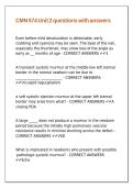 CMN 574 Unit 2 questions with answers