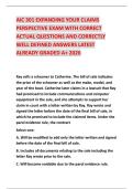 AIC 301 EXPANDING YOUR CLAIMS PERSPECTIVE EXAM WITH CORRECT ACTUAL QUESTIONS AND CORRECTLY WELL DEFINED ANSWERS LATEST ALREADY GRADED A&plus; 2026