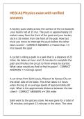 HESI A2 Physics exam with verified answers&period;