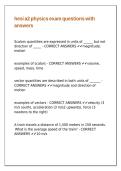 hesi a2 physics exam questions with answers