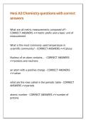 Hesi A2 Chemistry questions with correct answers&period;