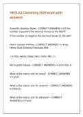 HESI A2 Chemistry 2025 exam with answers