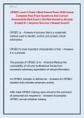 OPSEC Level II Exam &vert; Most Recent Exam 2026 Actual  Complete Real Exam Questions And Correct  Answers&vert;&vert;Verified Exam&excl;&excl; &lpar;Verified Answers&rpar; Already  Graded A&plus; &vert; Assured Success &vert; Newest Exam&excl;&excl;&excl;