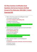 ICC Plans Examiner Certification Exam  Questions And Correct Answers &lpar;Verified  Answers&rpar; Plus Rationales 2026 Q&A &vert; Instant  Download Pdf 