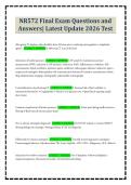 NR572 Final Exam Questions and Answers&vert; Latest Update 2026 Test
