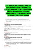 ATI MED-SURG TEST BANKS 8TH EDITION WITH CHAPTERS 1-35 EACH CHAPTER CONTAINING 500 QUESTIONS AND VERIFIED ANSWERS LATEST SOLUTIONS ALREADY GRADED A 2026