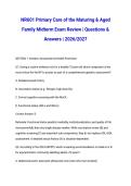 NR601 Primary Care of the Maturing & Aged Family Midterm Exam Review &vert; Questions & Answers &vert; 2026&sol;2027