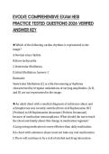 EVOLVE COMPREHENSIVE EXAM HESI PRACTICE TESTED QUESTIONS 2026 VERIFIED ANSWER KEY